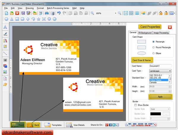 Business Card Maker Software software
